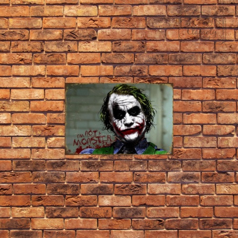 Tablica Ozdobna Blacha Joker Heath Ledger Batman Retro Vintage