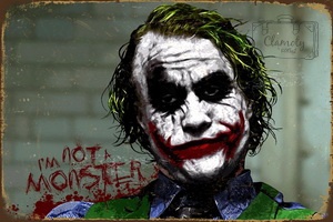 Tablica Ozdobna Blacha Joker Heath Ledger Batman Retro Vintage