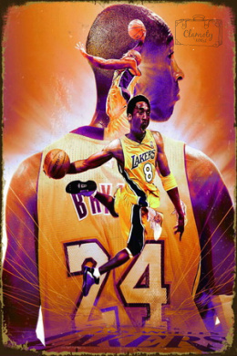 Tablica Ozdobna Blacha Kobe Bryant Lakers Retro Vintage