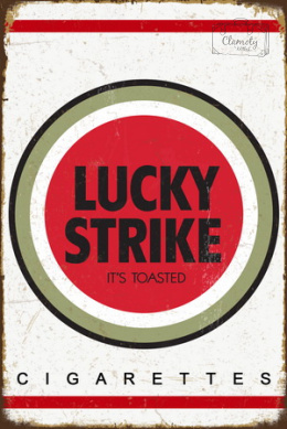 Tablica Ozdobna Blacha Lucky Strike Papierosy Retro Vintage