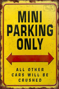 Tablica Ozdobna Blacha Mini Parking Only Retro Vintage