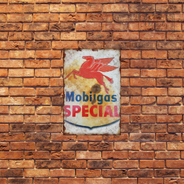 Tablica Ozdobna Blacha Mobilgas Special Retro Vintage