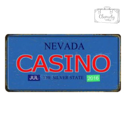 Tablica Ozdobna Blacha Nevada Casino Retro Vintage