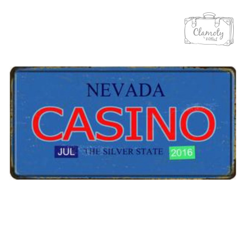 Tablica Ozdobna Blacha Nevada Casino Retro Vintage