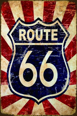 Tablica Ozdobna Blacha Route 66 Logo Route Retro Vintage