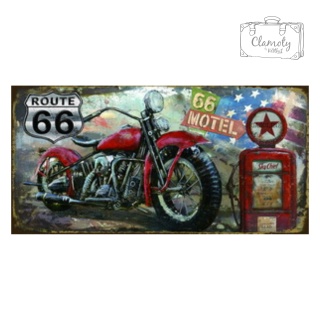 Tablica Ozdobna Blacha Route 66 Motel 66 Motor Retro Vintage