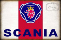 Tablica Ozdobna Blacha Scania Truck Tir Retro Vintage