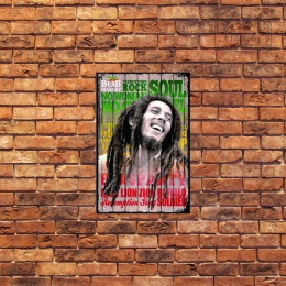 Tablica Ozdobna Blacha Singer Bob Marley Retro Vintage
