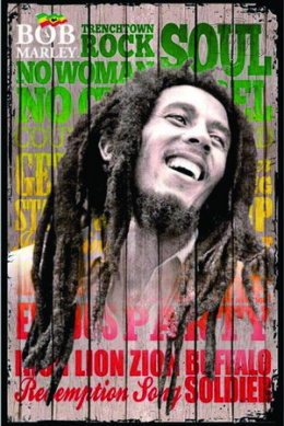 Tablica Ozdobna Blacha Singer Bob Marley Retro Vintage