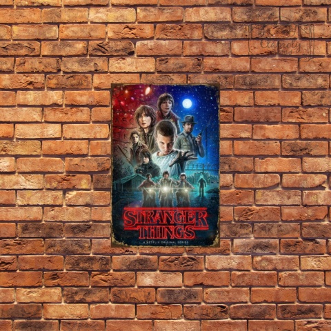 Tablica Ozdobna Blacha Stranger Things Film Retro Vintage
