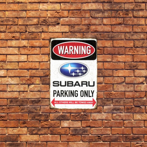 Tablica Ozdobna Blacha Subaru Parking Only Retro Vintage