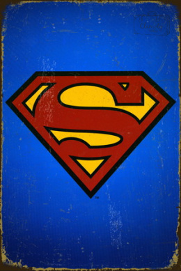 Tablica Ozdobna Blacha Superman Superhero Retro Vintage