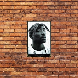 Tablica Ozdobna Blacha Tupac Shakur Retro Vintage