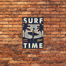 Tablica Ozdobna Blacha Surf Time Retro Vintage