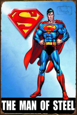 Tablica Ozdobna Blacha The Man Of Steel Superman Retro Vintage