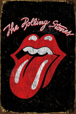 Tablica Ozdobna Blacha The Rolling Stones Język Retro Vintage