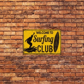 Tablica Ozdobna Blacha Welcome To Surfing Club Retro Vintage