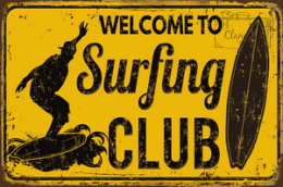 Tablica Ozdobna Blacha Welcome To Surfing Club Retro Vintage