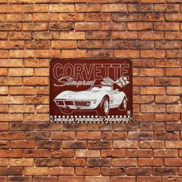 Tablica Ozdobna Corvette Stingray USA Retro Vintage