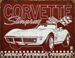 Tablica Ozdobna Corvette Stingray USA Retro Vintage