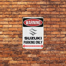 Tablica Ozdobna Blacha Suzuki Parking Only Retro Vintage