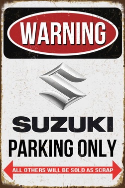 Tablica Ozdobna Blacha Suzuki Parking Only Retro Vintage