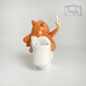 Figurka Dekoracyjna Ozdoba Rudy Kot Na Toalecie