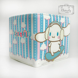 Portfel Dziecięcy Rozkładany Błękitny Cinnamoroll Suwak