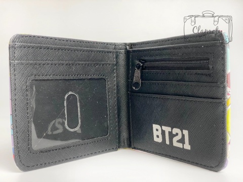 Portfel Dziecięcy Rozkładany BTS 21 Maskotki Suwak