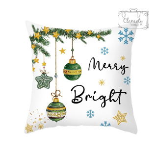 Poszewka Dekoracyjna Świąteczna Merry Bright Bombki 45x45