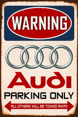 Parking Tylko Dla Audi Tablica Blacha Ozdobna