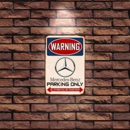 WARNING PARKING FOR TOYOTA ONLY DECORATIVE PLATE