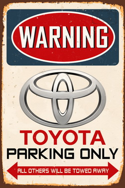 Parking Tylko Dla Toyota Tablica Blacha Ozdobna
