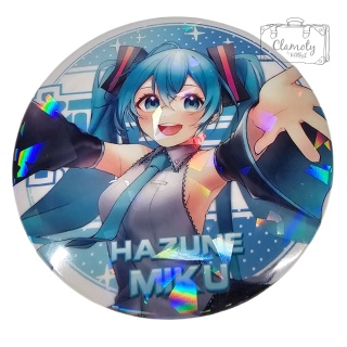 Przypinka Okrągła Hatsune Miku 4 Anime Girl Opalizująca