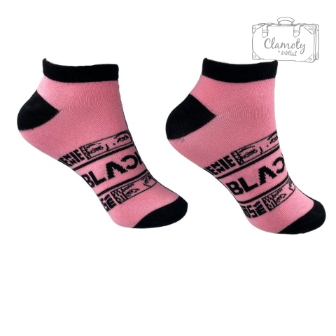 Skarpetki Stopki Różowo Czarne Black Pink 2 Damskie 36-40