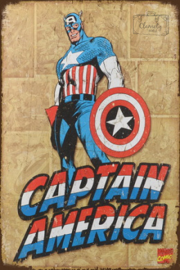 Tablica Ozdobna Blacha 20x30 cm Kapitan Ameryka, Captain America Retro Vintage