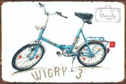Tablica Ozdobna Blacha 20x30 cm Klasyczny Rower WIGRY 3 Retro Vintage