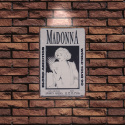Tablica Ozdobna Blacha 20x30 cm Madonna Poster World Tour Retro Vintage