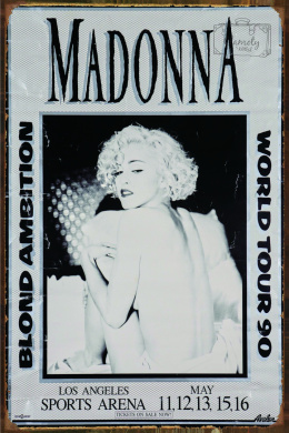 Tablica Ozdobna Blacha 20x30 cm Madonna Poster World Tour Retro Vintage
