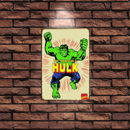 Tablica Ozdobna Blacha 20x30 cm The Incredible Hulk Marvel Retro Vintage