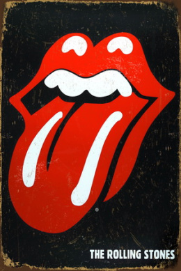 Tablica Ozdobna Blacha 20x30 cm The Rolling Stones Black Retro Vintage