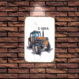 Tablica Ozdobna Blacha 20x30 cm Traktor C 385A  Retro Vintage