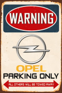 Tabliczka Ozdobna Blacha Opel Parking Retro Vintage