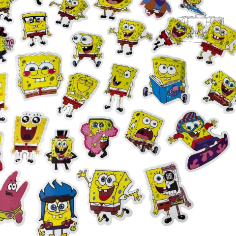 Zestaw Naklejek Wlepki StickerBomb SpongeBob Kanciastoporty N324