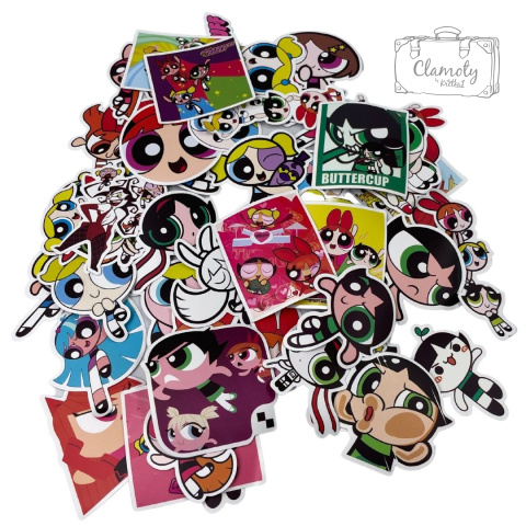 Zestaw Naklejek Wlepki StickerBomb Atomówki Cartoon Network N318