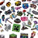 Zestaw Naklejek Wlepki StickerBomb Minecraft Creeper N364