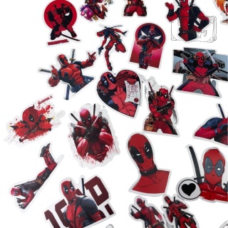 Zestaw Naklejek Wlepki StickerBomb Deadpool Marvel N312