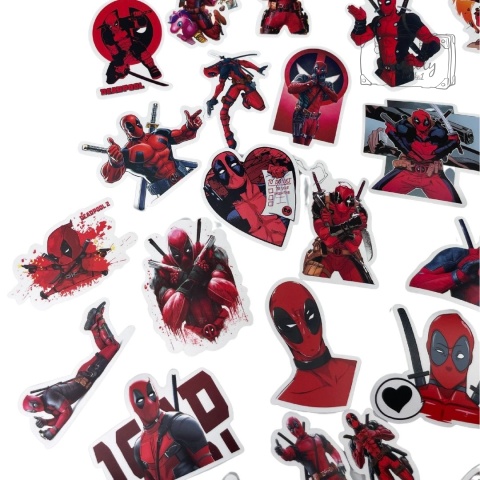 Zestaw Naklejek Wlepki StickerBomb Deadpool Marvel N312