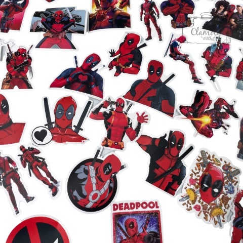 Zestaw Naklejek Wlepki StickerBomb Deadpool Marvel N312