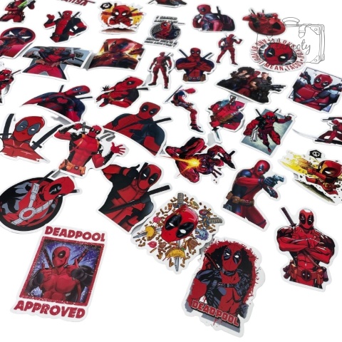 Zestaw Naklejek Wlepki StickerBomb Deadpool Marvel N312